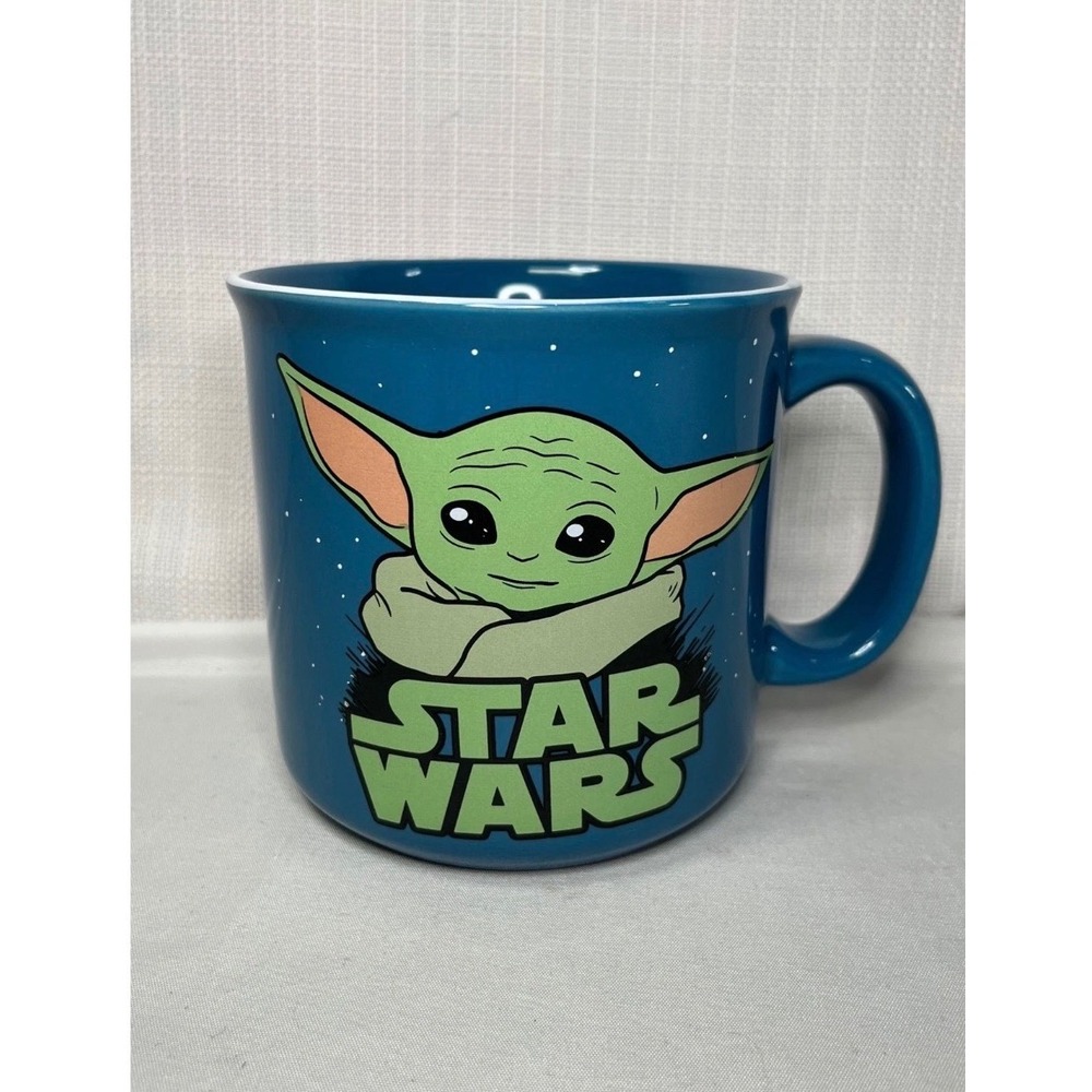 Star Wars Silver Buffalo Grogu Baby Yoda Blue Ceramic Mug 20oz WRSWM559E1072021
